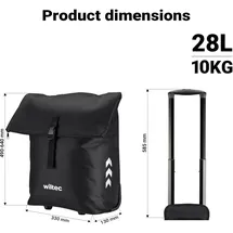 Wiltec Fahrrad-Trolley Gepäckträgertasche schwarz