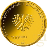 1/2 Unze Goldmünze - 100 Euro Deutschland gemischt. Ohne Box und Zertifikat
