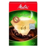 80 x Filtertüten/Kaffeefilter "Melitta Gourmet 1x4 (Grösse 4)" (Naturbraun / 3 - Aromazonen)