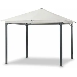 LECO Solarpavillon Lina 3 x 3 m inkl. 4 Seitenteile Lichtgrau
