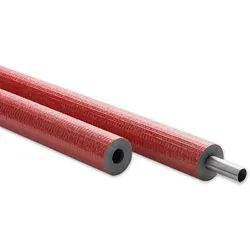 2m Stangen PE-Rohrisolierung trittfest mit Schutzhaut, rot (Ausführung: 18x9 mm)