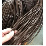 Rundes Kunststoff-Rattan, 2,5 mm, Kunststoffgeflecht, rund, künstliches Rattan, für Reparaturen und Heimwerker, Weben, Aufbewahrungskorb (Kaffee)