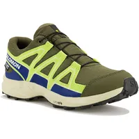 Salomon Speedcross WP Kinder Khaki/Blau/Gelb 37