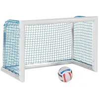 Sport-Thieme Mini-Fußballtor ""Professional Kompakt"", Weiß-Pulverbeschichtet, Inkl. Netz, blau (MW