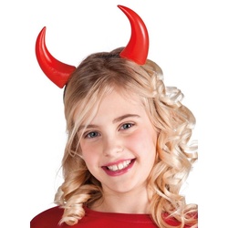 Boland Kostüm Teufelshörner Haarreif für Kinder, Witziger Kopfschmuck für Halloween und Fasching rot
