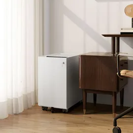 Homcom Rollcontainer mit 2 Schubladen Aktenschrank mit Schloss, Oben Umschlag