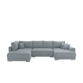 Sofa.de Wohnlandschaft Mikrofaser 3-Sitzer Grau