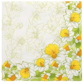 Papstar Servietten, 3-lagig 1/4-Falz 40 cm x 40 cm `Narciso`