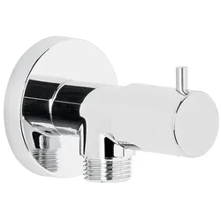 Wandanschlussbogen mit integrierter Absperrung DN15 (1/2''), chrom - 93 160 10