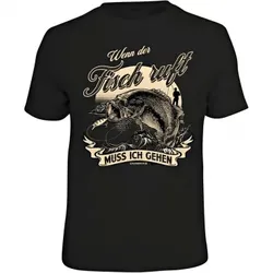 Rahmenlos Herren T-Shirt - Wenn der Fisch ruft muss ich gehen, L