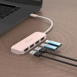 j5create Umweltfreundlicher USB-C-zu-Hub Typ A Gen 2 mit 4 Anschlüssen