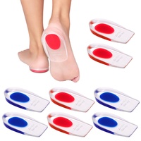 ZYNERY 4 Paar Fersensporn Einlagen, Silikon Fersenkissen für Schuhe, Soft Gel Einlegesohlen, Orthopädische Geleinlagen für Fersensporn, Achillesschmerzen (L)