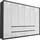 Rauch Drehtürenschrank Mainz mit Passepartout 275 x 212 x 58 cm Grau