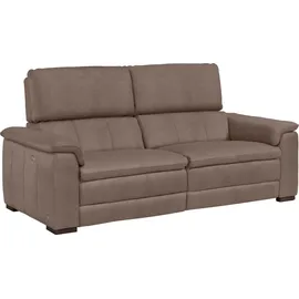 Egoitaliano 2,5-Sitzer EGOITALIANO "Capucine Breite 200cm, hoher Sitzkomfort", braun (mud), B:200cm H:99cm T:97cm, Sofas, wahlweise mit elektrisch oder manuell verstellbarer Relaxfunktion