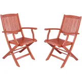 Garden Pleasure Stockholm Klappstuhl 52,5 x 59,5 x 90 cm braun 2 St.