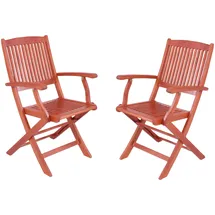 Garden Pleasure Stockholm Klappstuhl 52,5 x 59,5 x 90 cm braun 2 St.