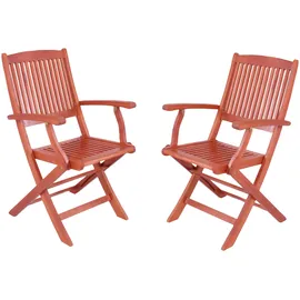 Garden Pleasure Stockholm Klappstuhl 52,5 x 59,5 x 90 cm braun 2 St.