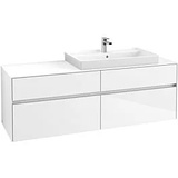 Villeroy & Boch Collaro Waschbeckenunterschrank 160 x 55 cm Glossy White