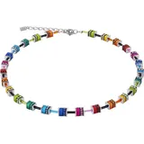COEUR DE LION Collier Edelstahl Classic Polaris und Classic Pastel Würfelkette, Made in Germany - mit Polaris, Strassstein blau|bunt|gelb|grün|rosa|rot|schwarz