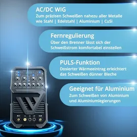 STAHLWERK Schutzgas-Schweißgerät AC/DC WIG 200 Puls ST