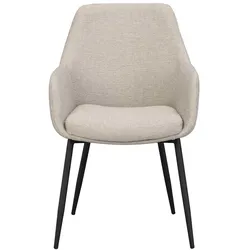 Polsterstühle in Beige im Skandi Design Stoffbezug (2er Set)