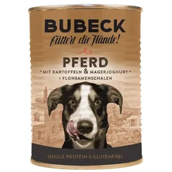 Bubeck 400g Hundenassfutter 6 x 400 Gramm Pferdefleisch mit Kartoffen & Magerjoghurt