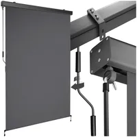 Tectake tectake® Senkrechtmarkise, verschiedene Größen, pulverbeschichtetes Aluminiumgehäuse, inkl. Wandhaltern