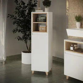 Vicco Elnor Midischrank 30 x 105 cm Weiß/Eiche
