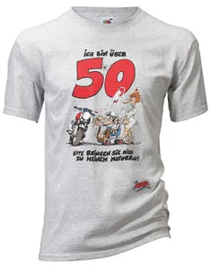 Motomania "Über 50" Kurzarmshirt grau L