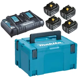 Makita Power Source Kit 18 V Li-Ion 4 x 5,0 Ah + DC18RD Ladegerät + Makpac 197626-8
