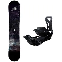 F2 Set Herren Snowboard Blackdeck extra wide 155w cm mit Bindung Sonic Pro L