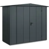 Hörmann Metall-Gerätehaus Berry Modern mit Satteldach Typ 1, 259 x 121 cm,anthrazitgrau,3,1 m2