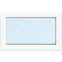 Kellerfenster 80x50 cm, Kunststoff aluplast IDEAL® 4000, Weiß, 800x500 mm, einteilig festverglast, 2-fach Verglasung, individuell konfigurieren