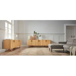 Wohnlandschaft ANDAS "Nordfyn U-Form", grau, B:323cm H:81cm T:239cm, Luxus-Microfaser Lederoptik (100% Polyester), Struktur weich (100% Polyester), 100% NaturLEDER, Sofas, edles Design in 3 Bezugsqualitäten, Design by Morten Georgsen