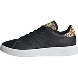 adidas Damen Grand Court Base 2.0 Shoes Sneakers, core Black/core Black/Pulse Lime, 37 1/3 EU - 37 1/3 EU