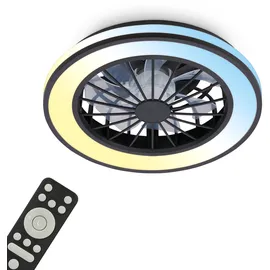 Briloner Deckenventilator 38 cm Schwarz