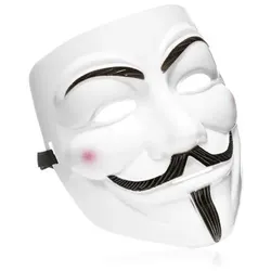 Gadget Master Anonymous Maske, Guy Fawkes, V for Vendetta, Kunststoff, Weiß