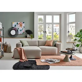 Home Affaire Ecksofa HOME AFFAIRE "Noord mit Kedernaht, Breite 234 cm, L-Form", beige (cream), B:234cm H:71cm T:161cm, 94% Polyester; 6% Nylon, Sofas, Ecksofa, mit Kedernaht, Breite 234 cm, Cord, Struktur, Webstoff
