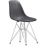 Vitra - Eames Fiberglass Side Chair DSR, verchromt / Eames elephant hide grey (Filzgleiter basic dark)