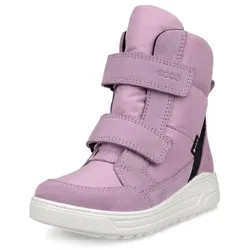 Winterstiefel ECCO "Urban Snowboarder", Kinder, Gr. 34, lila, Veloursleder, sportlich, Schuhe, mit Klettriemchen, GORE-TEX