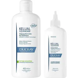 Ducray Kelual Squanorm Shampoo Fettige Schuppen + Ducray Kelual Squanorm Kopfhaut-Tonikum