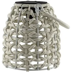 Gartenleuchte AM DESIGN "Solar-Laterne, Handarbeit, aus Kunststoff", weiß, B:15cm H:16,5cm T:16,5cm, Lampen, kabellose Beleuchtung für den Außenbereich
