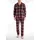 Tom Tailor Schlafanzug TOM TAILOR "Rhodos", Herren, Gr. 48S, rot, mittel, karo, Obermaterial: 100% Baumwolle, kariert, bequem normal, V-Ausschnitt, gerader Abschluss, Homewear-Sets Schlafanzug, Langarm, Rundhalsausschnitt, mit Knöpfen, kariert, Baumwolle