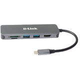 D-Link DUB-2327 6-in-1 USB-C Hub mit HDMI/Kartenleser/USB-C Ladeanschluss