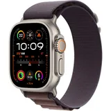 Apple Watch Ultra 2 GPS + Cellular 49 mm Titangehäuse natur, Alpine Loop indigo L