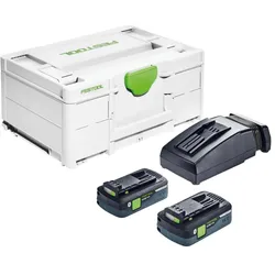 Festool Energie Set SYS3 ENG 18 V 2x Akku 4,0 Ah / TCL6 Ladegerät ( 576811 ) + Systainer