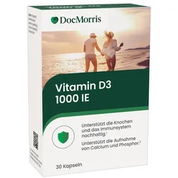 DocMorris Vitamin D3 1000 IE - Zur Unterstützung von Knochen und Immunsystem, 30 St