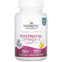 Nordic Naturals Postnatal Omega-3, Zitrone, 560mg, 60 Weichkapseln