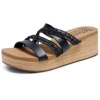 Skechers Damen Sommer, Schwarz, 39.5 EU - 39.5 EU