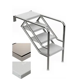 Eichenwald Pooltreppe Modell 08.3 Miami Beckentiefe 139,9 cm Edelstahl